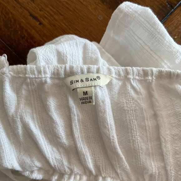 Sim & Sam white shirt sz M - Picture 3 of 3